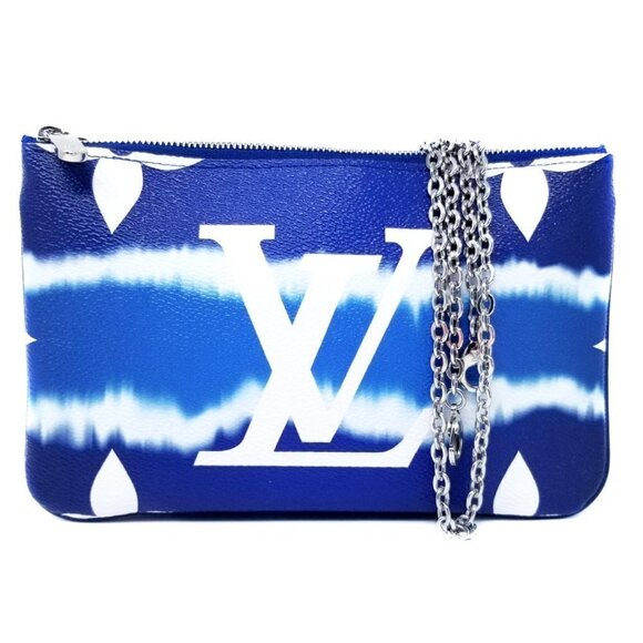 Authentic Louis Vuitton Monogram Escale Double Zipper Pochette Cross Body Bag - Picture 2 of 13